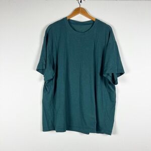 Lululemon Men's Crew Neck Short Sleeve Athletic Casual Tee Shirt Top Blue Green